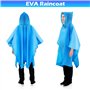 PBUSPU 2 Pièces Ponchos de Pluie avec Chapeau, Poncho de Pluie Réutilisable, Vêtements de Pluie pour Adultes,Poncho de Pluie éta