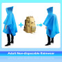 PBUSPU 2 Pièces Ponchos de Pluie avec Chapeau, Poncho de Pluie Réutilisable, Vêtements de Pluie pour Adultes,Poncho de Pluie éta