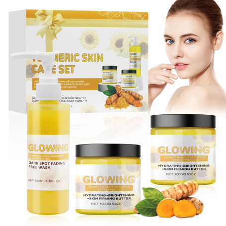 Horuili® Kit de soin de la peau au curcuma