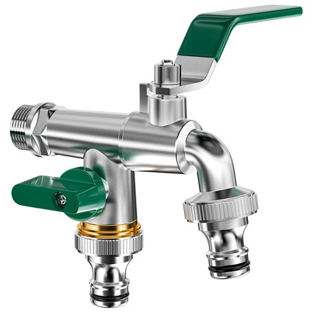 Mesybveo Double Robinet de Jardin