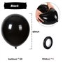 50PCS Ballons Noir