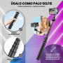 KHROMAX Trépied pour téléphone portable Trépied de voyage avec support mobile, flexible et extensible Trépied perche selfie trép