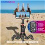 KHROMAX Trépied pour téléphone portable Trépied de voyage avec support mobile, flexible et extensible Trépied perche selfie trép