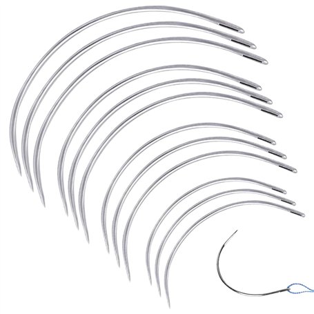 SYEYCW 40 Pièces Aiguille Courbe Cuir