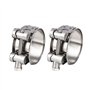 Lot de 2 colliers de serrage à boulon articulé en acier inoxydable 48-51 mm - Collier de serrage robuste pour tuyau d'échappemen