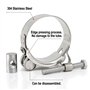 Lot de 2 colliers de serrage à boulon articulé en acier inoxydable 48-51 mm - Collier de serrage robuste pour tuyau d'échappemen