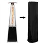 Duokon Jardin Patio Heater Couverture Respirante Impermable Impermable Couvre Protecteur en Plein Air Noir Beige + Caf 81.5 * 22