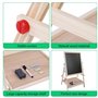 Chevalet Enfant en Bois Tableau double face, Tableau Multifonctions avec Accessoires Enfants Loisir pour enfant Réglable en haut