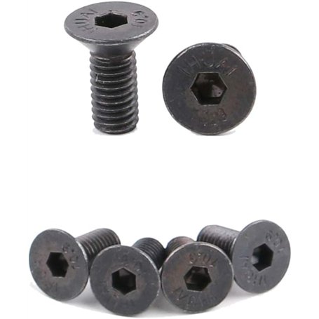 Lot de 8 vis de montage noires pour pédales de vélo SPD autobloquantes en acier