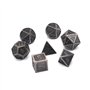 DollaTek 7PCS Jeu de dés en métal Jeu DND Jeu de dés en métal Solide polyédrique D&D avec Sac de Rangement et Alliage de Zinc av
