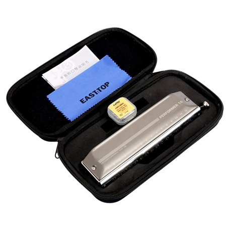 Clé d'harmonica chromatique de mise à niveau de 16 trous 48 tons East Top de C