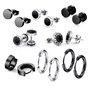 8 Paire Hommes inoxydable Boucles d'oreilles en acier