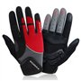 4UMOR Gants Cyclisme avec Gel Rembourré Doigt Complet - Gants Sport Respirant Souple Anti-Choc à Écran Tactile pour Vélo
