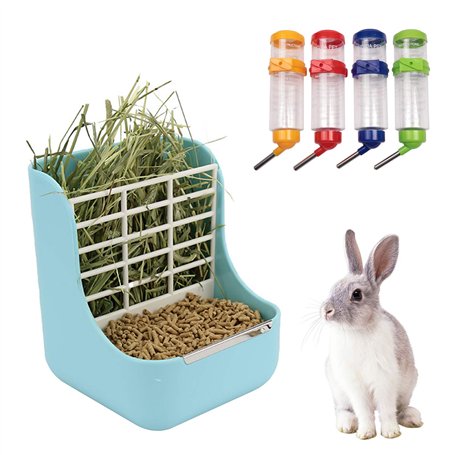 NO 1 Mangeoire à Foin Lapin 1 Distributeur DEau pour Petits Animaux
