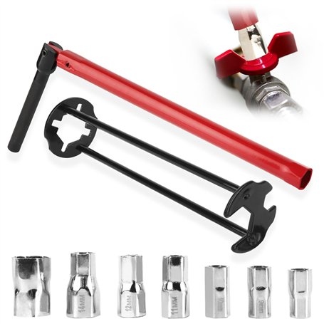 QOUBNIC 8-17 mm Outil Spécial pour Robinet de Lavabo Clé de Robinet
