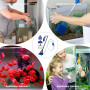 Kit de nettoyage d'aquarium 5 en 1 : accessoires d'aquarium, siphon de changement d'eau et 5 outils de nettoyage amovibles, kit