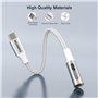 MOSWAG Adaptateur de Prise de Casque à 3,5mm, Adaptateur Écouteur USB C Jack 3.5mm en Nylon, Adaptateur Jack USB Type C avec DAC