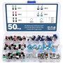 Faankiton 50 pièces Mini Interrupteur à Bouton-poussoir Momentané et 125V 6A 250V 2A 120V 5A 3 Broches 2 Positions Mini Interrup