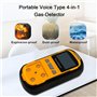 Scondaor Détecteur de fuite de gaz pour H2S CO O2 et LEL, détecteur de gaz portable avec alarmes audibles, visuelles et vibrante