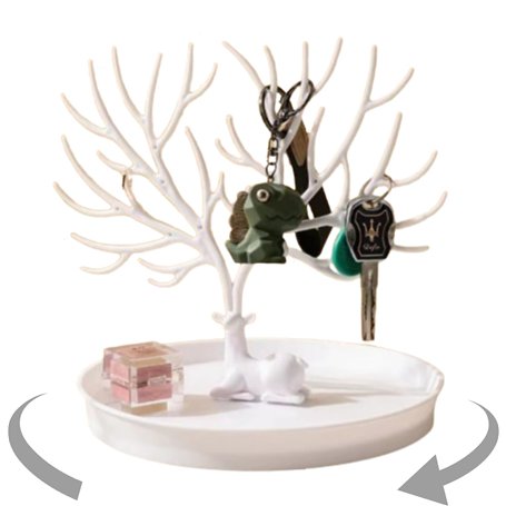 Présentoir de bijoux en bois de cerf,Support pour Organisateur de Collier,pour bagues