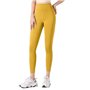 Leggings de Sport Femme，Leggings Pantalons de Yoga，Pilates Yoga Pantalons Doux Slim Fit Sport Taille Haute Leggings.(Jaune) M