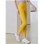 Leggings de Sport Femme，Leggings Pantalons de Yoga，Pilates Yoga Pantalons Doux Slim Fit Sport Taille Haute Leggings.(Jaune) M