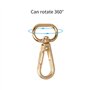 KIMI-HOSI 10 Pièces D'or Porte-Clés Pivotant Crochet Pivotant Fermoir Sac Alliage Crochets Mousquetons Pivotants Crochets Pivota