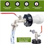 Farnirvana Robinet Cuve 1000l, Vanne Cuve avec Adaptateur en Plastique 3/4", S60X6 IBC Raccord Robinet, avec rallonge, Récupérat