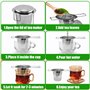 WinGluge Acier Inoxydable 304 Infuseur thé, Filtre the pour Tasse, Filtres Theiere, Passoire thé avec Couvercle, Accessorie pour