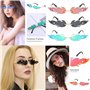 Smavles Lunettes de Soleil en Forme de Flamme 3 Pièces Party Lunettes,Lunettes de Fête Sans Monture Unisexe Montures de Lunettes