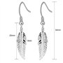 Boucles d'oreilles en Argent 925 Femme Boucles d'oreilles Pendantes Plume Boucles d Oreilles pour Femme