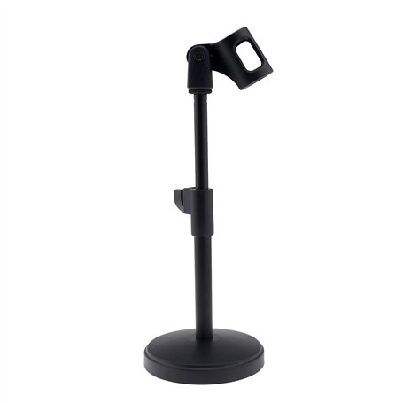 OTOTEC Portable Support de Micro Réglable en Hauteur pour Microphone Support Pied de Table Rond Stable avec Pince Réunions