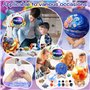 NLMWTI 2 en 1 Kit Peinture Enfant avec Lampe de Lune, Veilleuse 3D avec Figurines Spatiales, Kit D'artisanat Créatifs Cadeau Fil