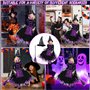 ITMNMNL Costume de sorcière pour fille Déguisement Halloween,Thème d'Halloween avec Accessoires de Baguette Magique,Enfant pour 
