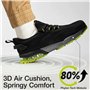 SPIEZ Chaussures de Sécurité Hommes Femmes, Coussin d'air Embout Composite Toe Chaussures de Travail, Légère Antidérapantes Resp