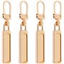 Lot de 4 tirettes de fermeture éclair de rechange dorées détachables pour vestes, vêtements, sacs à main, jeans, bottes, fixatio