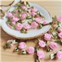 Lot de 100 mini roses multicolores de 15 mm avec nœuds en ruban de satin pour loisirs créatifs, accessoires de mariage, décorati