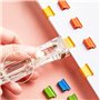 2Pcs Distributeur à Pinces Push Stapler Distributeur de Clips Portable Distributeurs de Trombones Creative Stapler Clam Clip pou