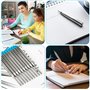 Recharges de Stylo Bille Multifonction,23 PCS Stylo à Bille Métalliques,Pour Bureau,École,Voyage ou Cadeau Professionnel(10 Noir