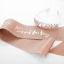 BOBOZHONG Couronne à Strass & Écharpe Pailletée Rose Gold pour Fille de 10 Ans – 'It's my 10th Birthday' – Cadeau d'Anniversaire