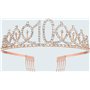 BOBOZHONG Couronne à Strass & Écharpe Pailletée Rose Gold pour Fille de 10 Ans – 'It's my 10th Birthday' – Cadeau d'Anniversaire