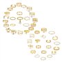 Lot de 20 boules décoratives transparentes en plastique remplies - Décoration de fête - Boules décoratives rondes en forme de cœ