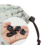 SZCXDKJ Lot de 25 grands verrous de cordon à ressort en plastique noir de 2,4 cm pour cordon de serrage pour le camping, la rand