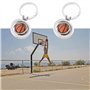 Nifocc Lot de 2 porte-clés de basket-ball 3D rotatifs en métal pour enfants, garçons, amateurs de sport, fête, Noël, Nouvel An,