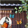 REBECASKYENS Lot de 2 grands papillons en métal - Décoration de jardin - Art mural en métal - Pour clôtures d'extérieur, abri de