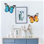 REBECASKYENS Lot de 2 grands papillons en métal - Décoration de jardin - Art mural en métal - Pour clôtures d'extérieur, abri de