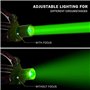 Lampe Frontale Verte, WESLITE 1000 Lumens Lampes Frontales Rechargeable avec Lumière Verte Zoom Capable Torche Frontale Puissant