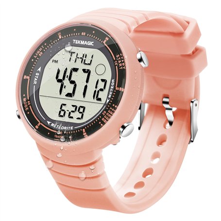 TEKMAGIC Montre Sport Fille Etanche 100 Mètres pour Plongée et Piscine avec Chronomètre