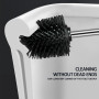 Lot de 2 brosses de toilette en silicone - Poils doux - Longue poignée - Nettoyeur de toilettes accroupi - Convient pour les toi