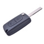 ANGOFIZ Coque Clé Pliable 2 Boutons CE0523 Lame HU83 Compatible avec Peugeot 207 307 307S 308 407 408 3 607 807 2BT 3008 5008 Pa